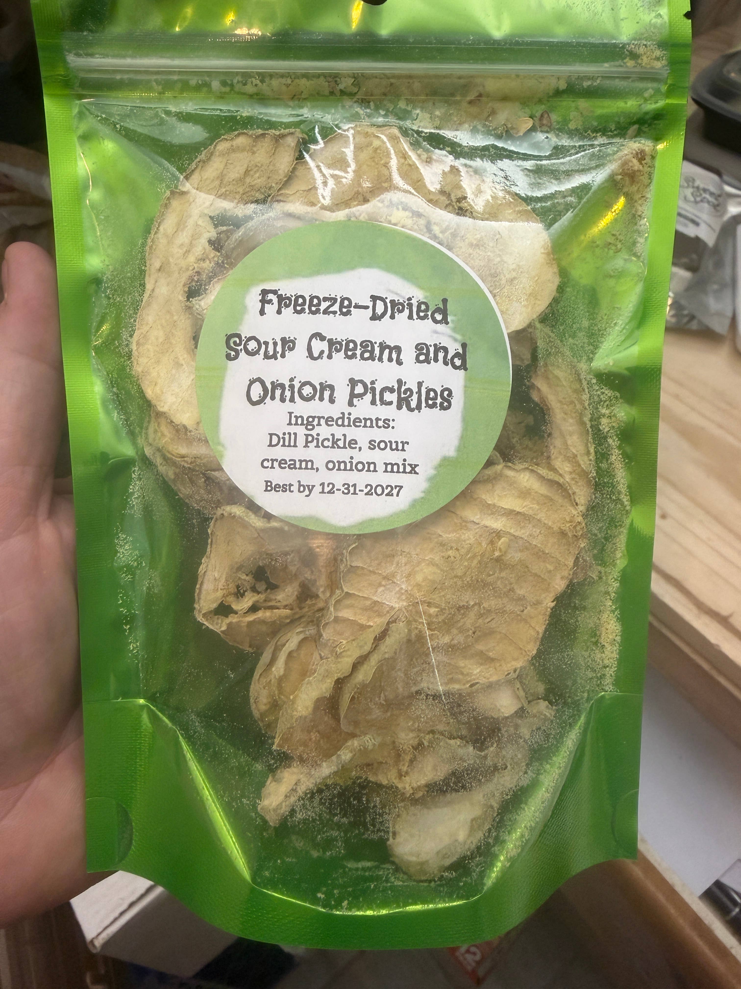 Freeze Dried Sour Cream and Onion Pickles