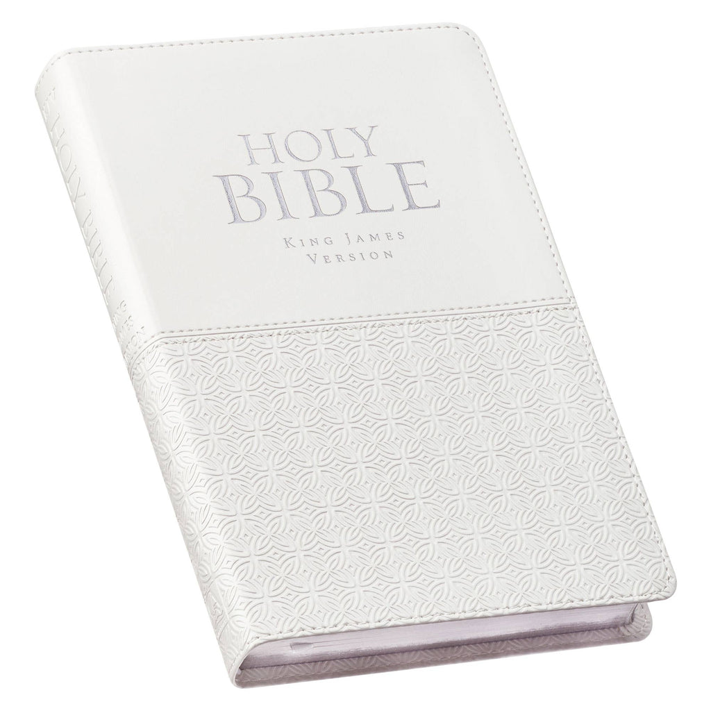 KJV Bible Deluxe Gift Faux Leather, White
