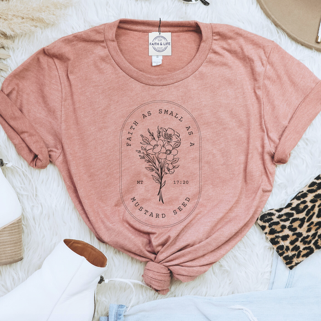 Mustard Seed Faith Women's Christian Graphic T-Shirt