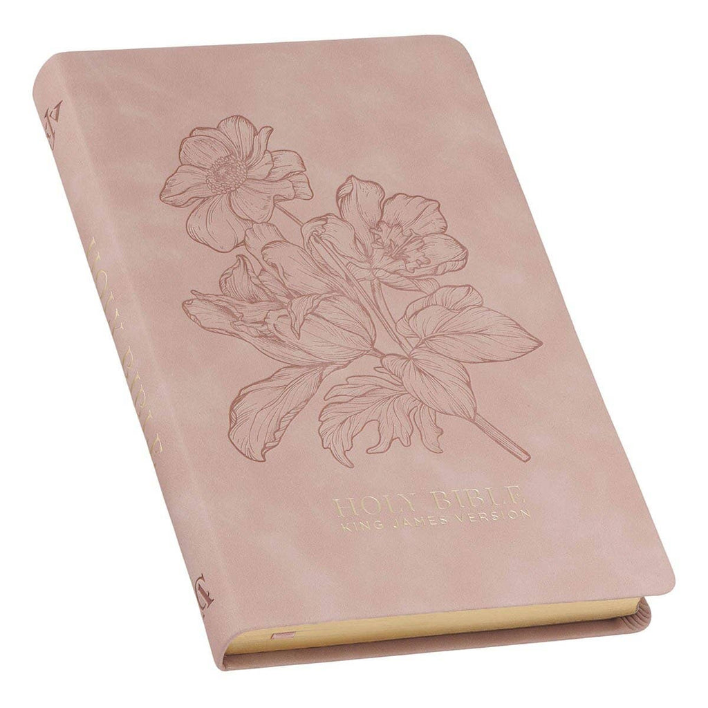 KJV Bible Gift Edition Faux Leather Blush Pink