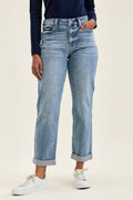 Medium Wash Boyfriend Jeans - Judy Blue