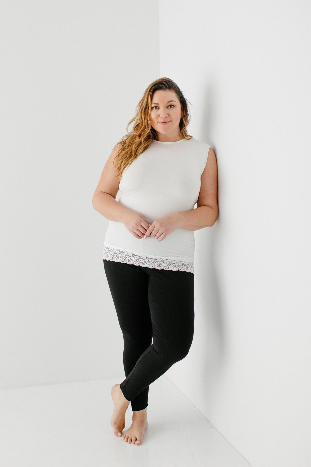 Modest Lace Trimmed Layering Tank Top FINAL SALE