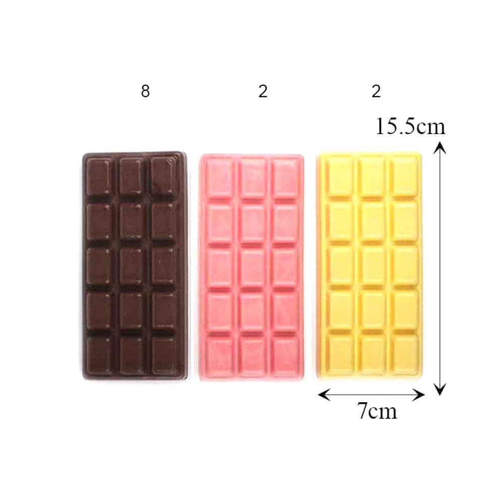12PCS - Chocolate Bar Squishy Stress Relief Toy