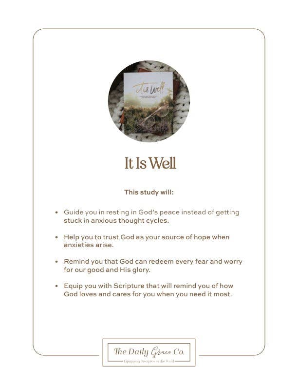 It Is Well Bible Study