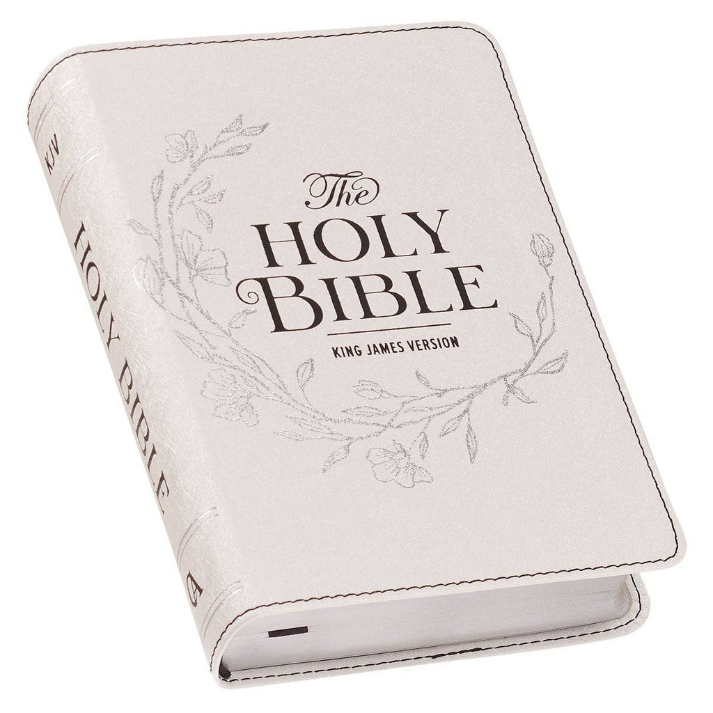 KJV Bible Compact LP Faux Leather, White