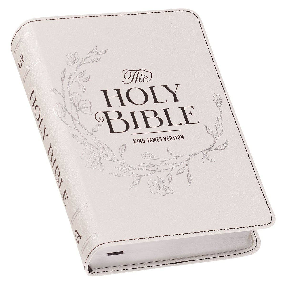 KJV Bible Compact LP Faux Leather, White