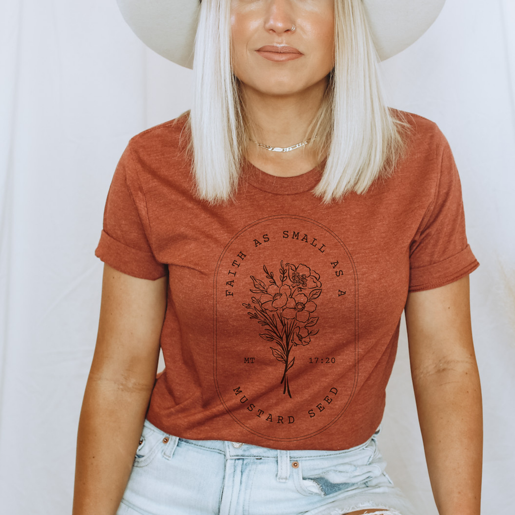 Mustard Seed Faith Women's Christian Graphic T-Shirt