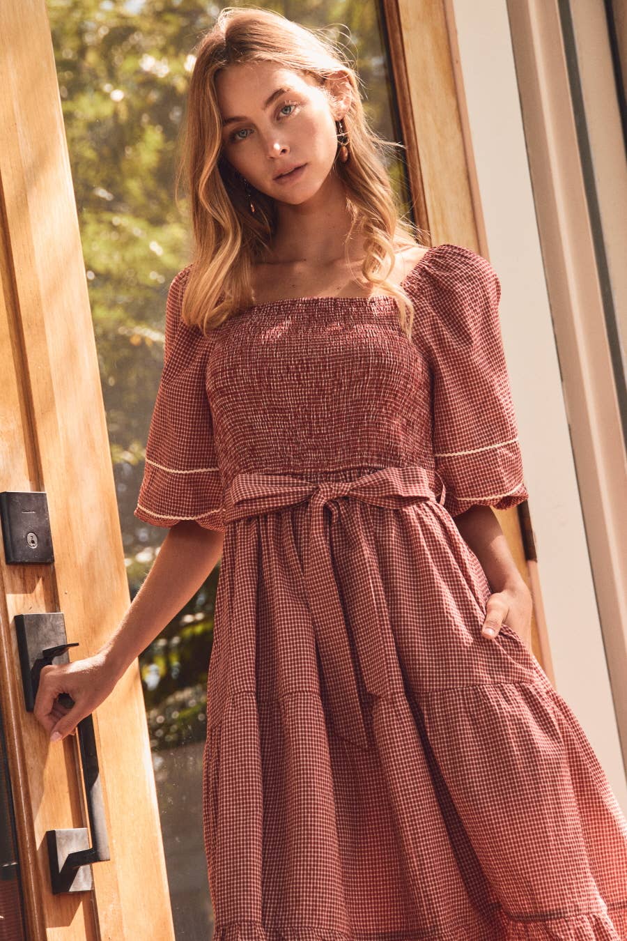 Plus Textured Midi Dress