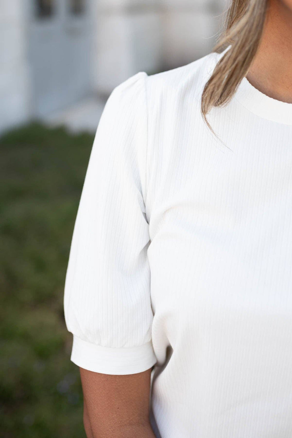 Hailee Basic White Top