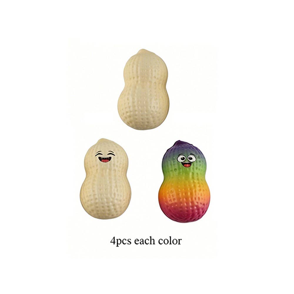12PCS -  Peanut Squeeze Slow Rise Squishy Stress Relief Toy