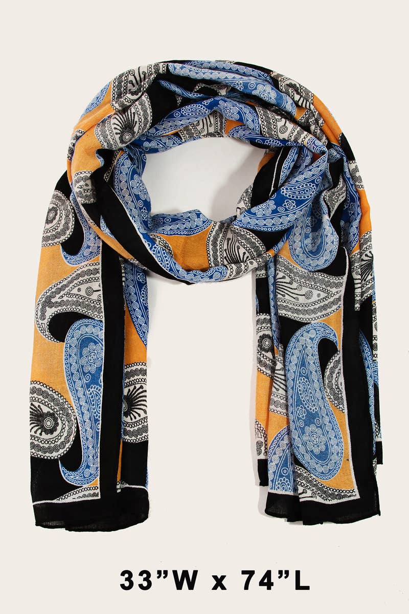 Paisley Print Oblong Scarf