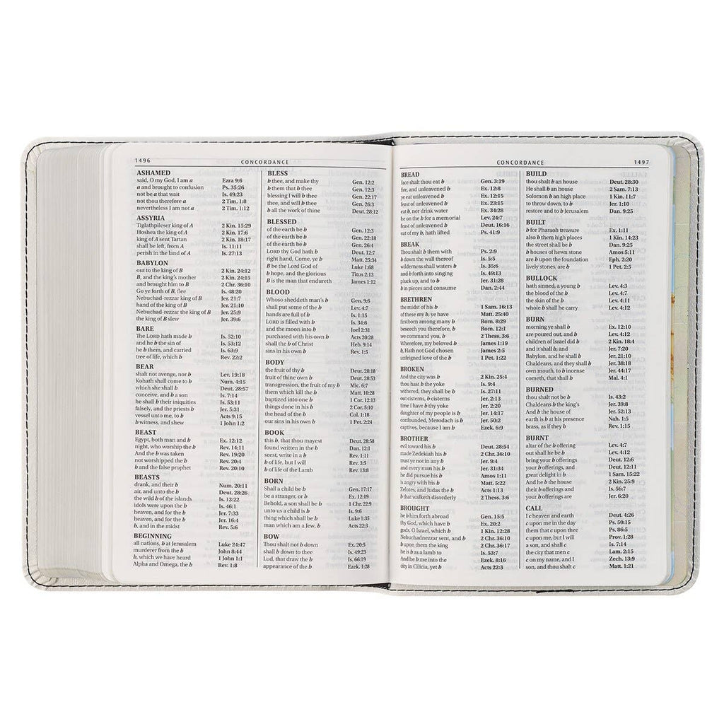 KJV Bible Compact LP Faux Leather, White