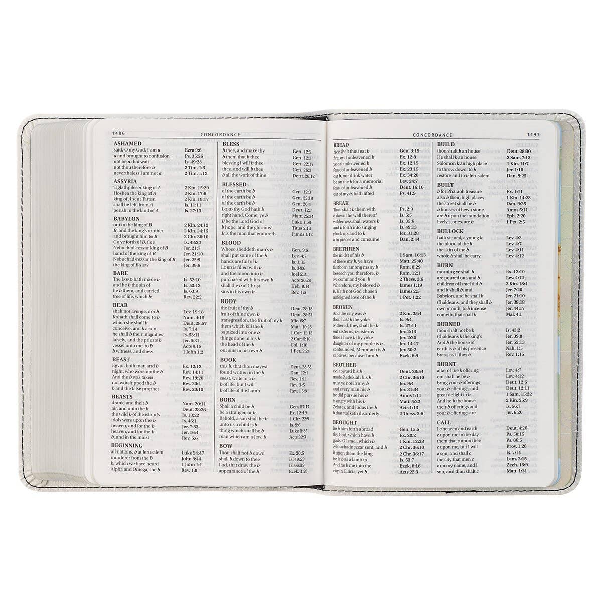 KJV Bible Compact LP Faux Leather, White