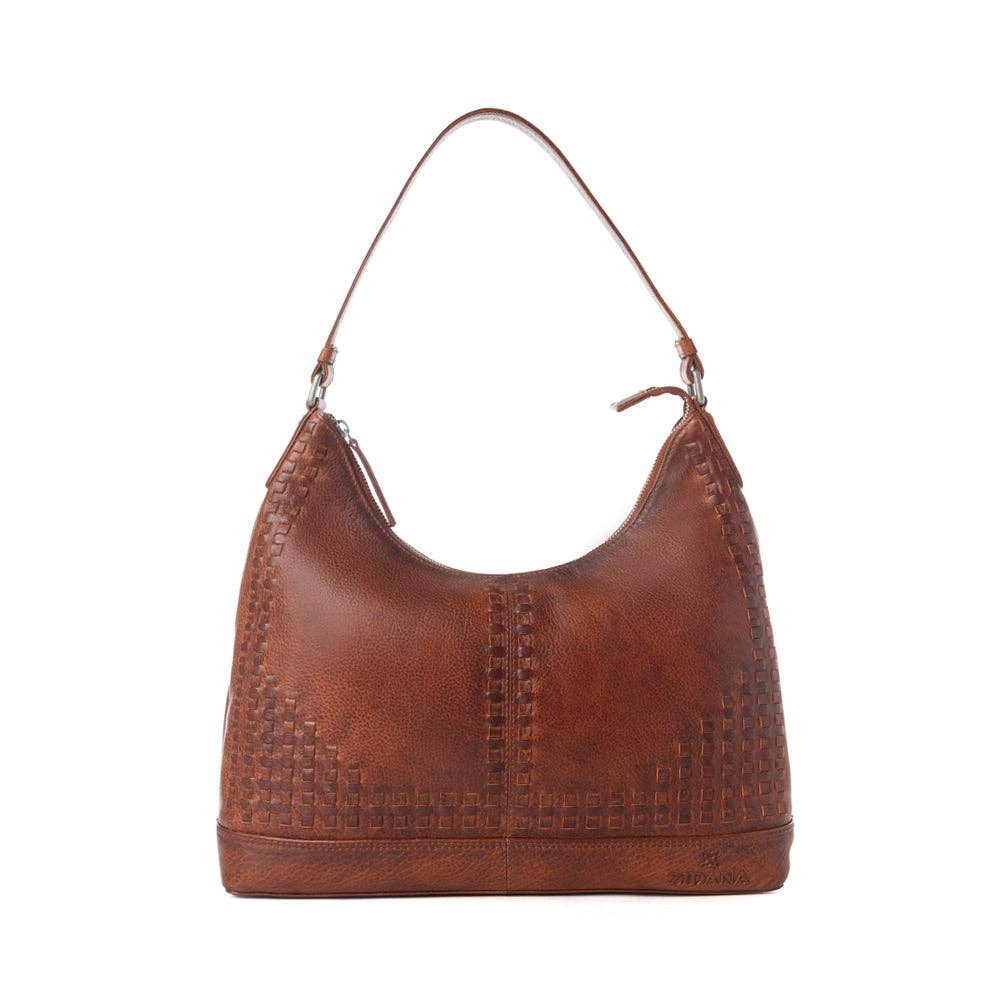 Myra Zidana Marlowe Dusk Veg Tanned Leather Bag in Western Wine