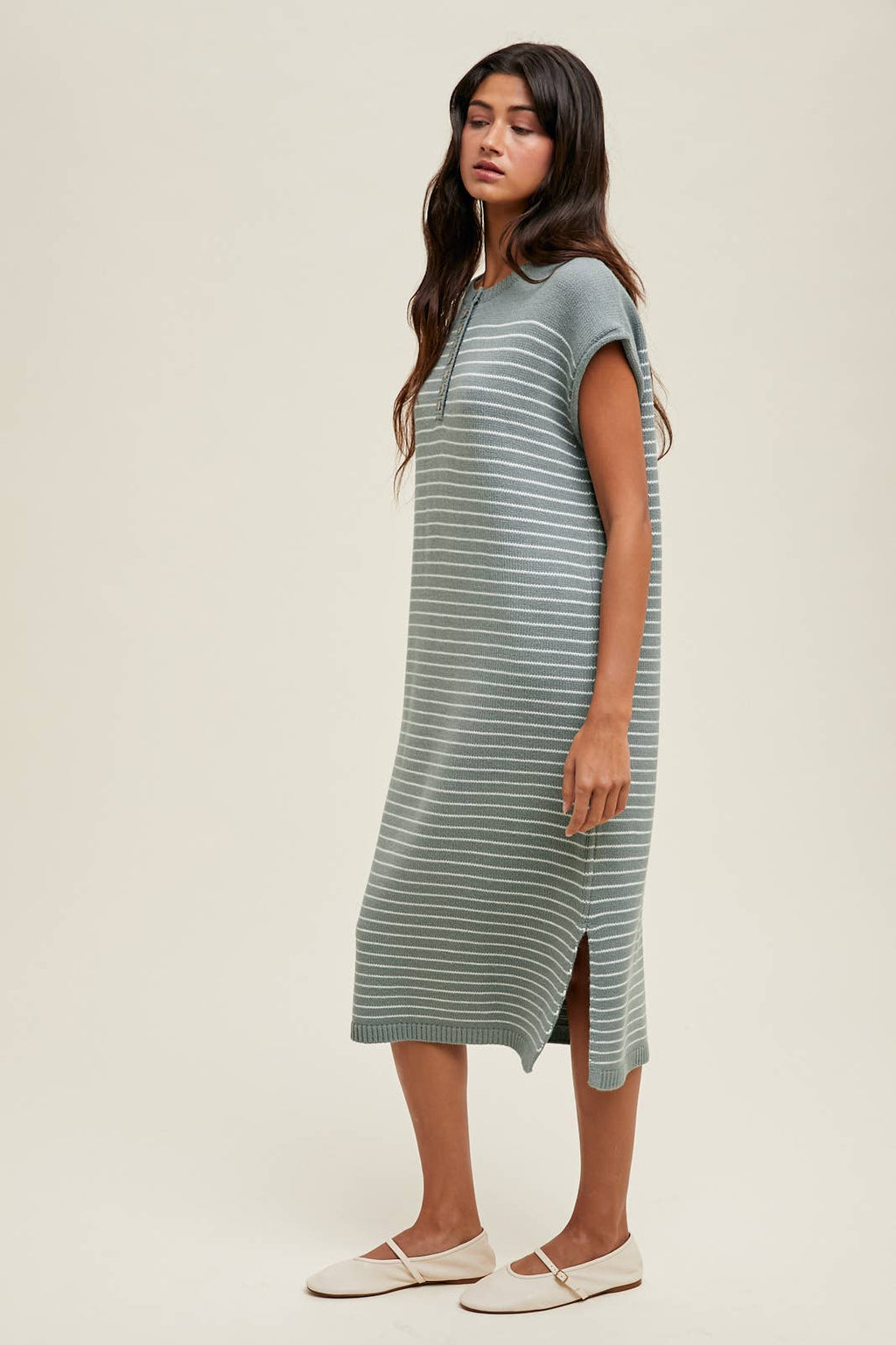 Striped Sweater Knit Dress