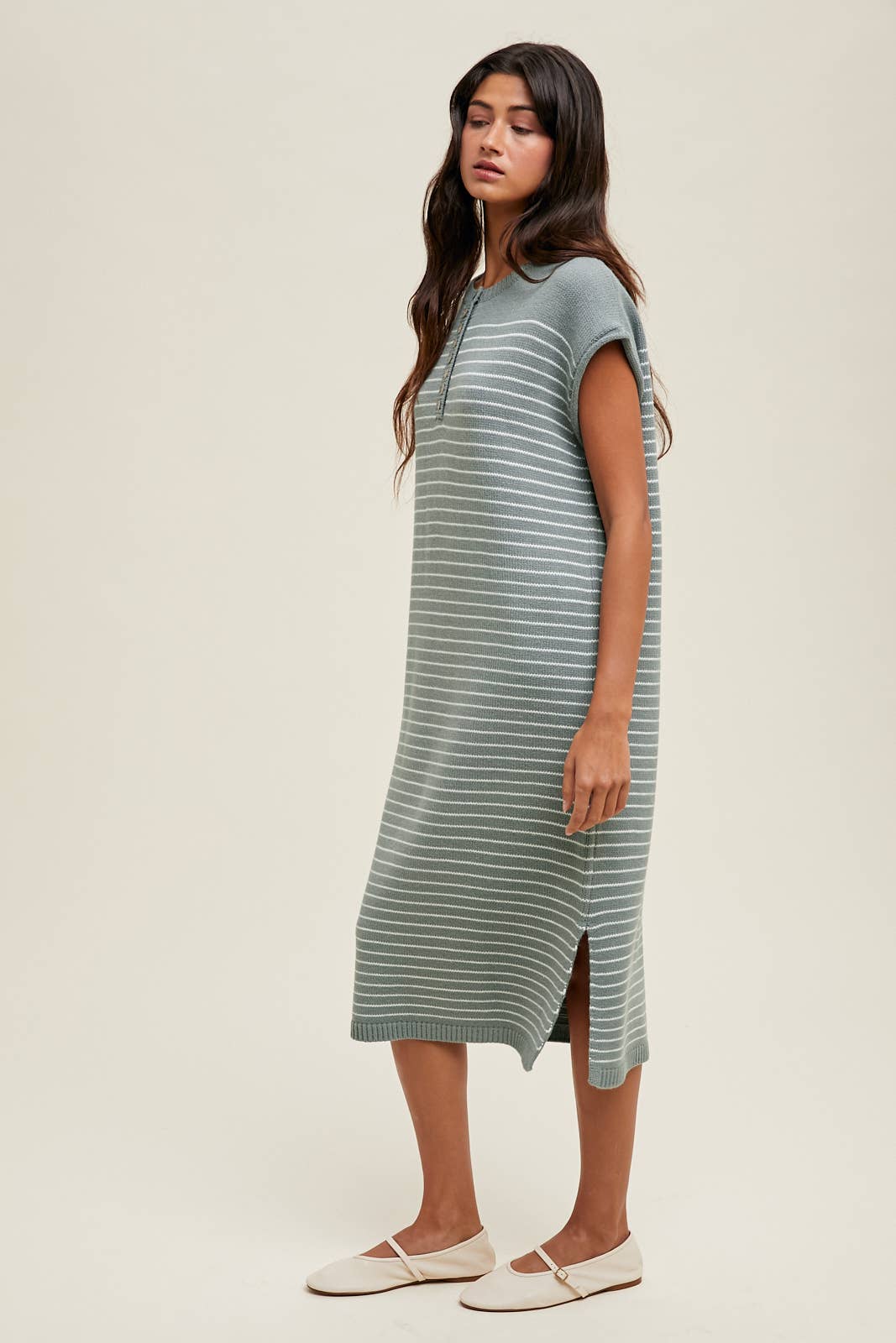 Striped Sweater Knit Dress