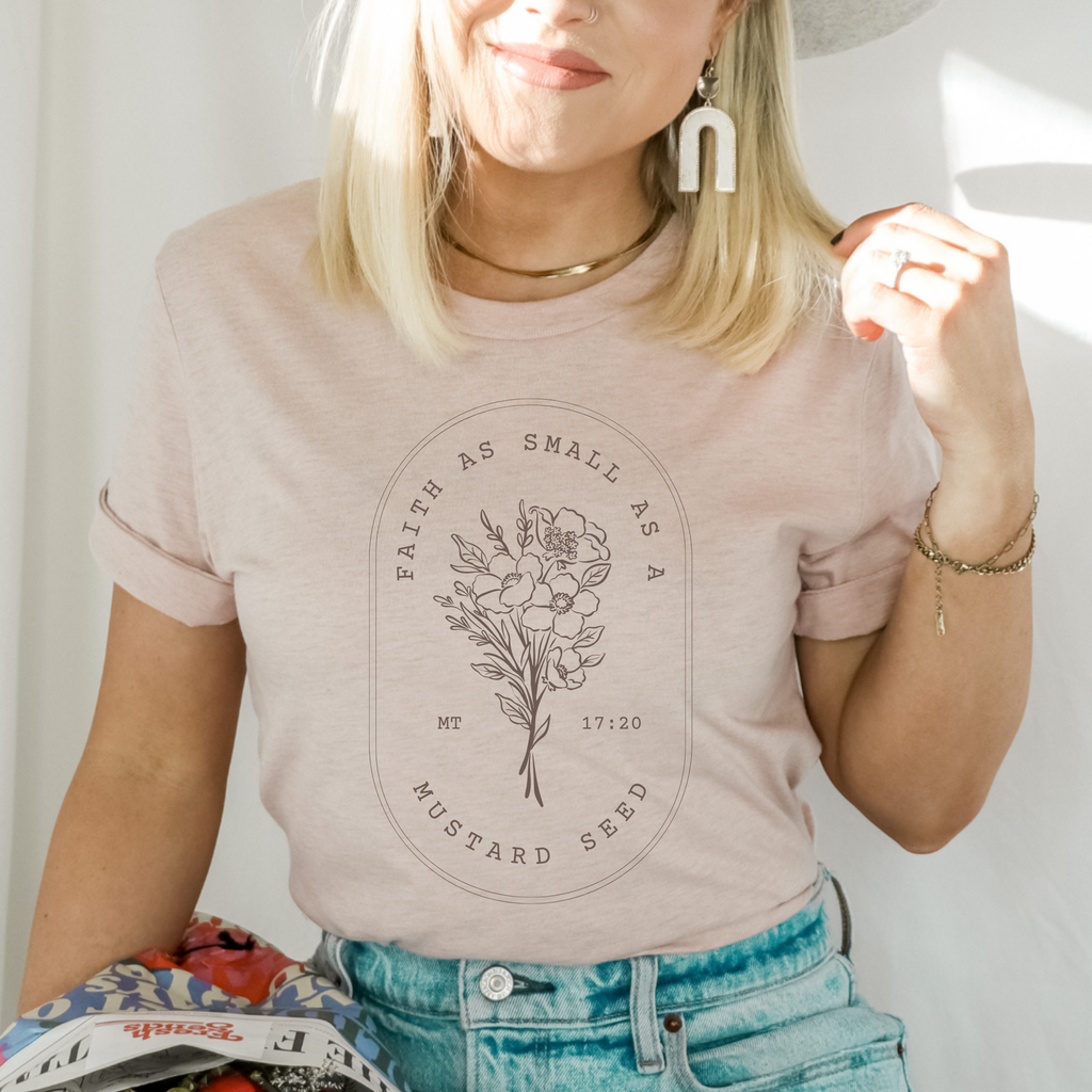 Mustard Seed Faith Women's Christian Graphic T-Shirt