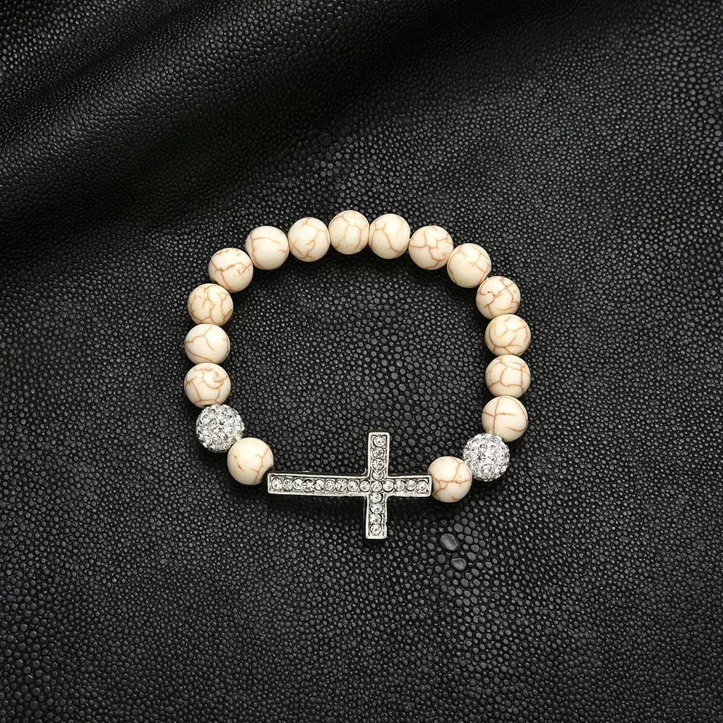 Cute Beaded Rhinestone Bracelet for Stackable Sets.