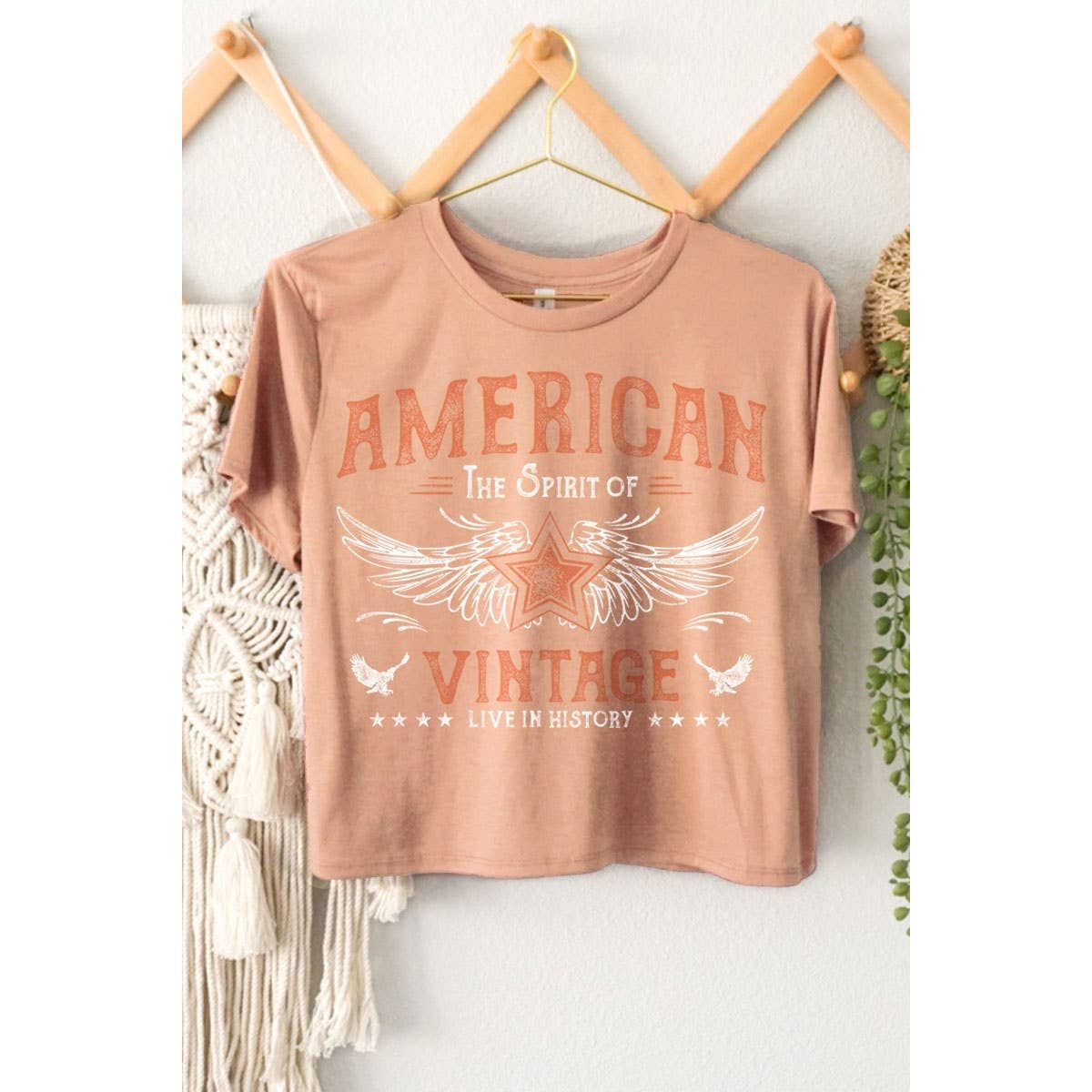 AMERICAN VINTAGE GRAPHIC CROP TOP