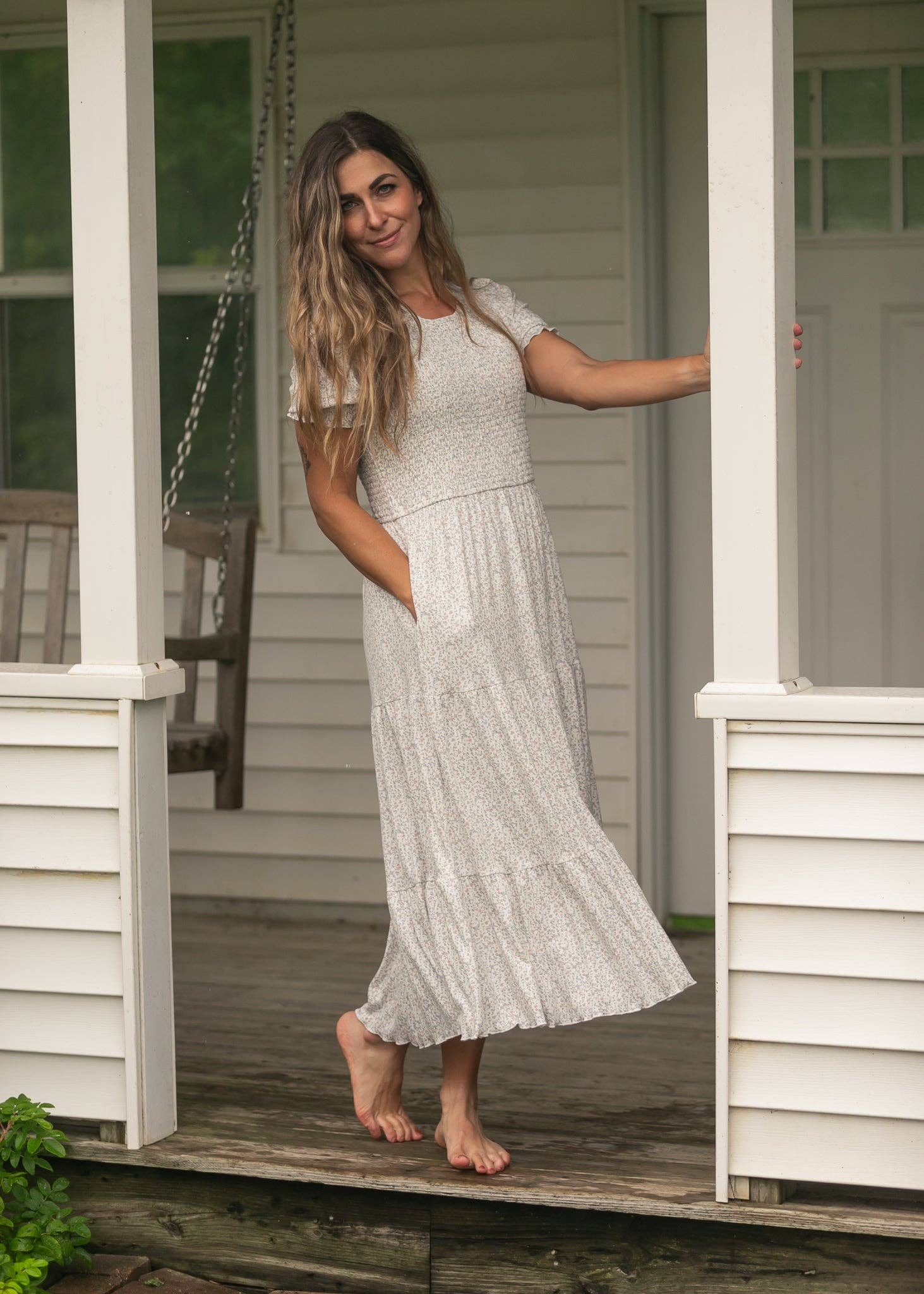 Penelope Smocked Midi Dress
