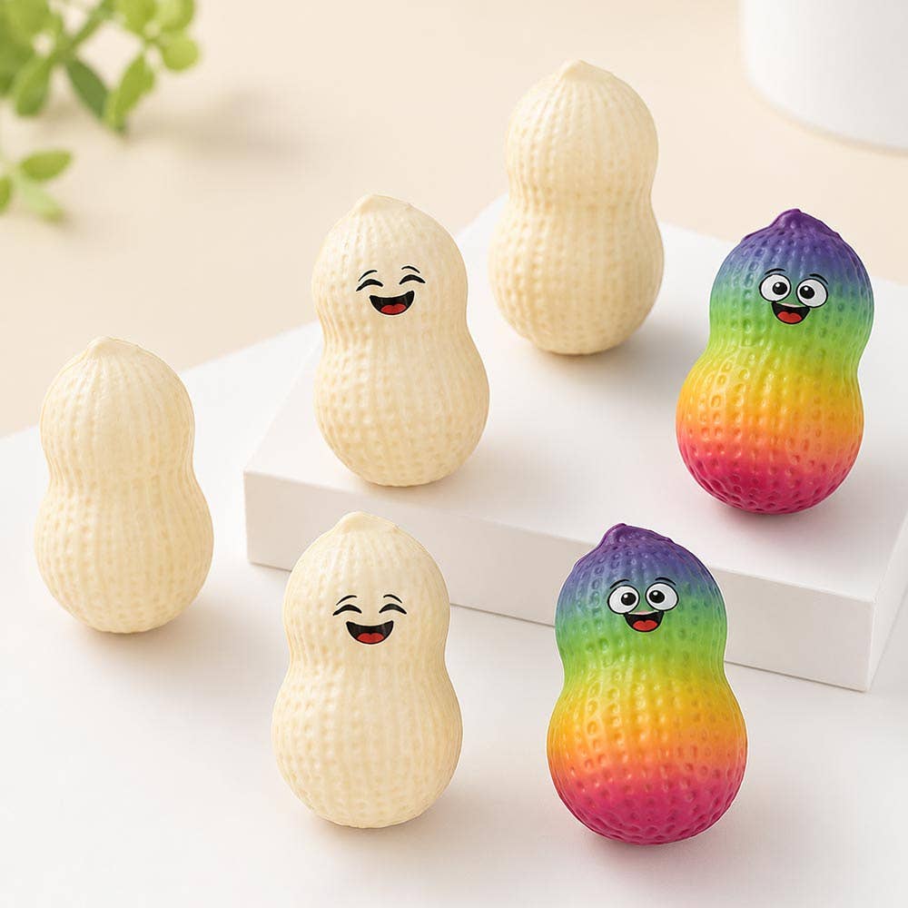 12PCS -  Peanut Squeeze Slow Rise Squishy Stress Relief Toy