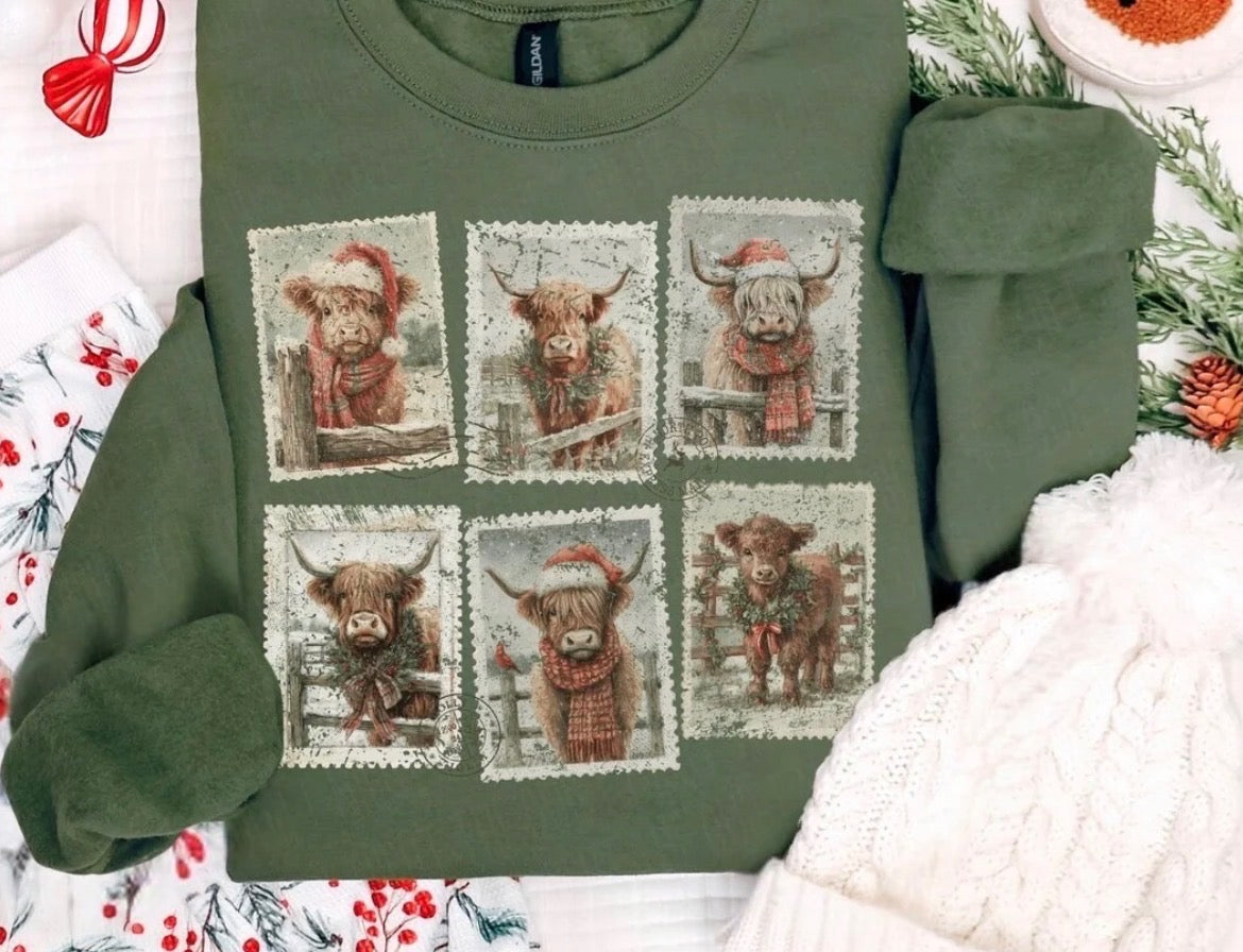 Western Christmas postage stamp