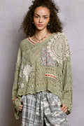 Chartreuse Green Oversized Sweater Top