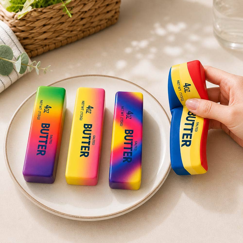 12PCS - Rainbow Butter Bar Stress Relief Toy