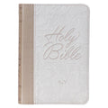 KJV Bible Mini Pocket Faux Leather, White