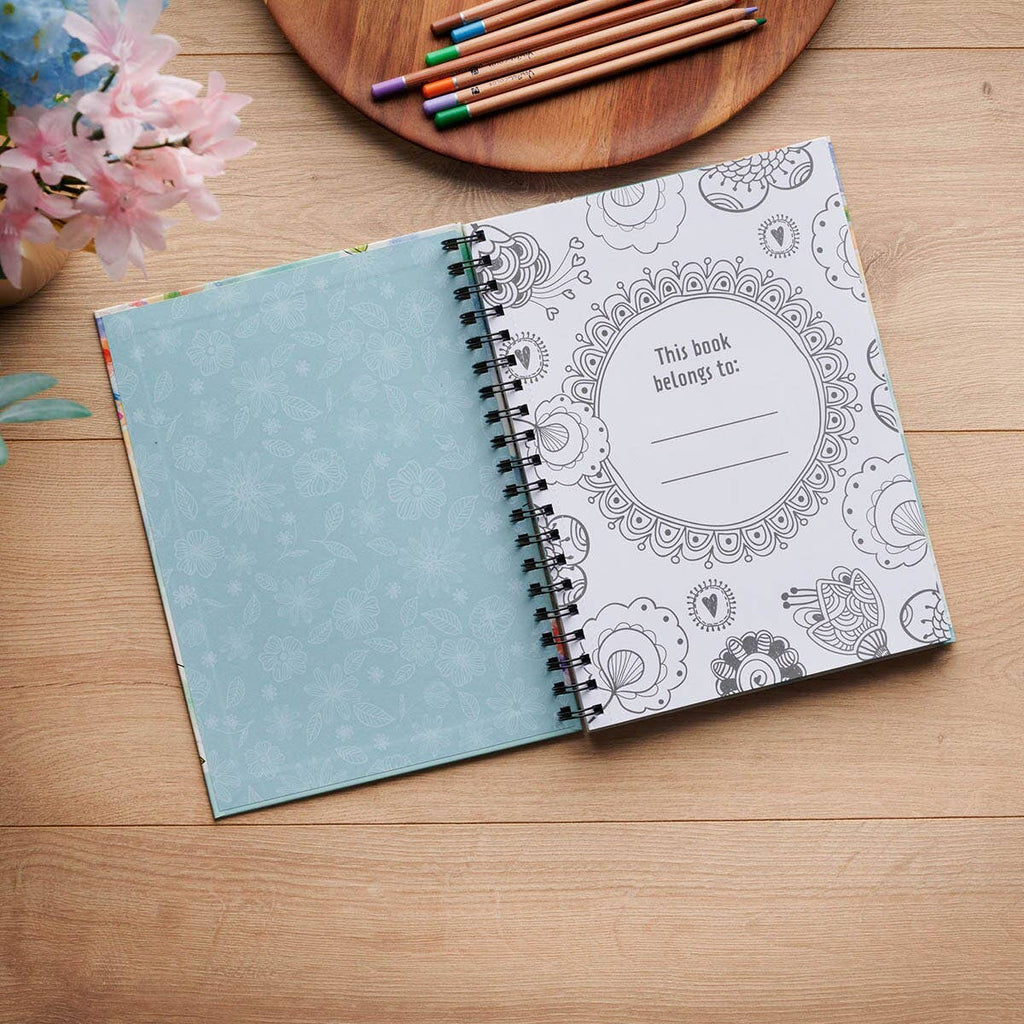 Coloring Book Spiral Prayers & Praises for Girls