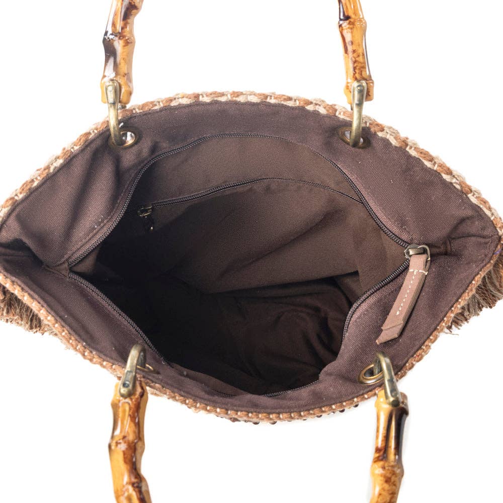Mesa Pioneer Hand Embroidered Tote Bag in Amber Grain