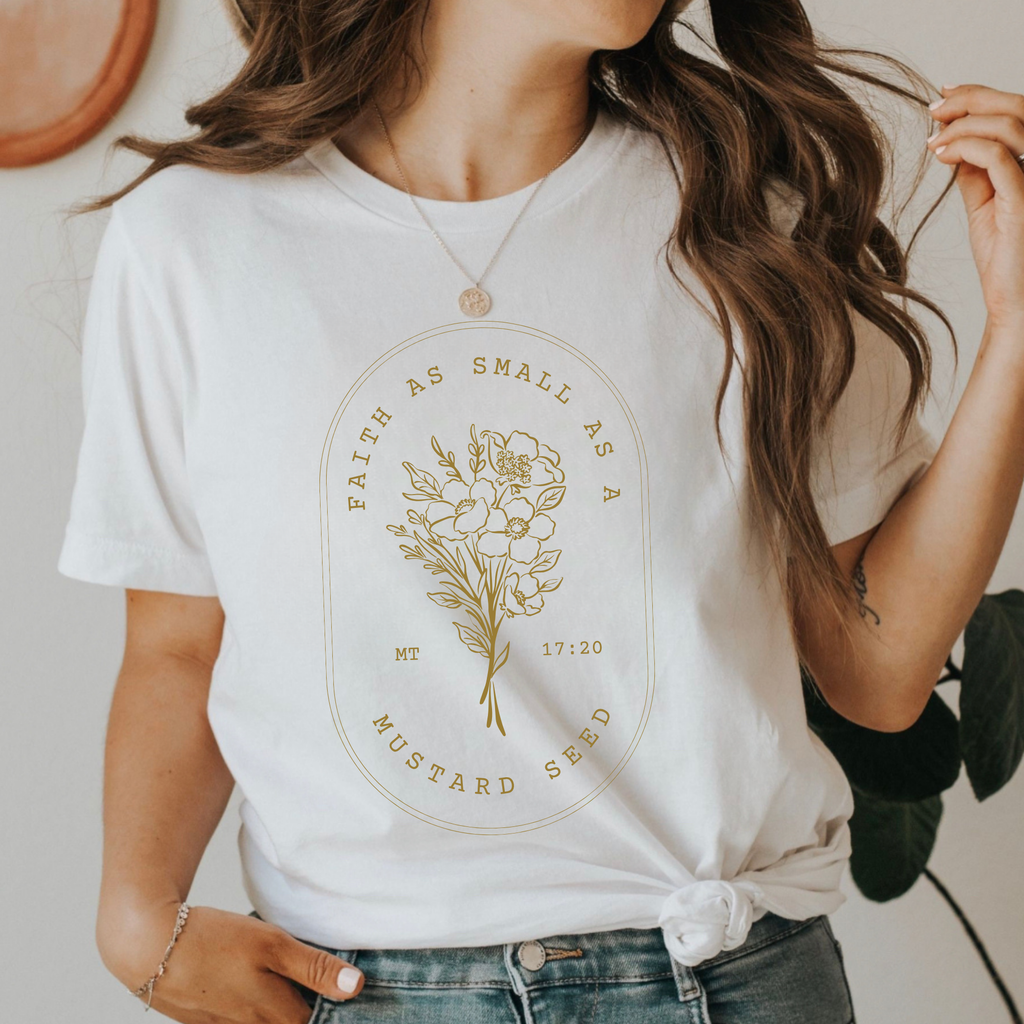 Mustard Seed Faith Women's Christian Graphic T-Shirt