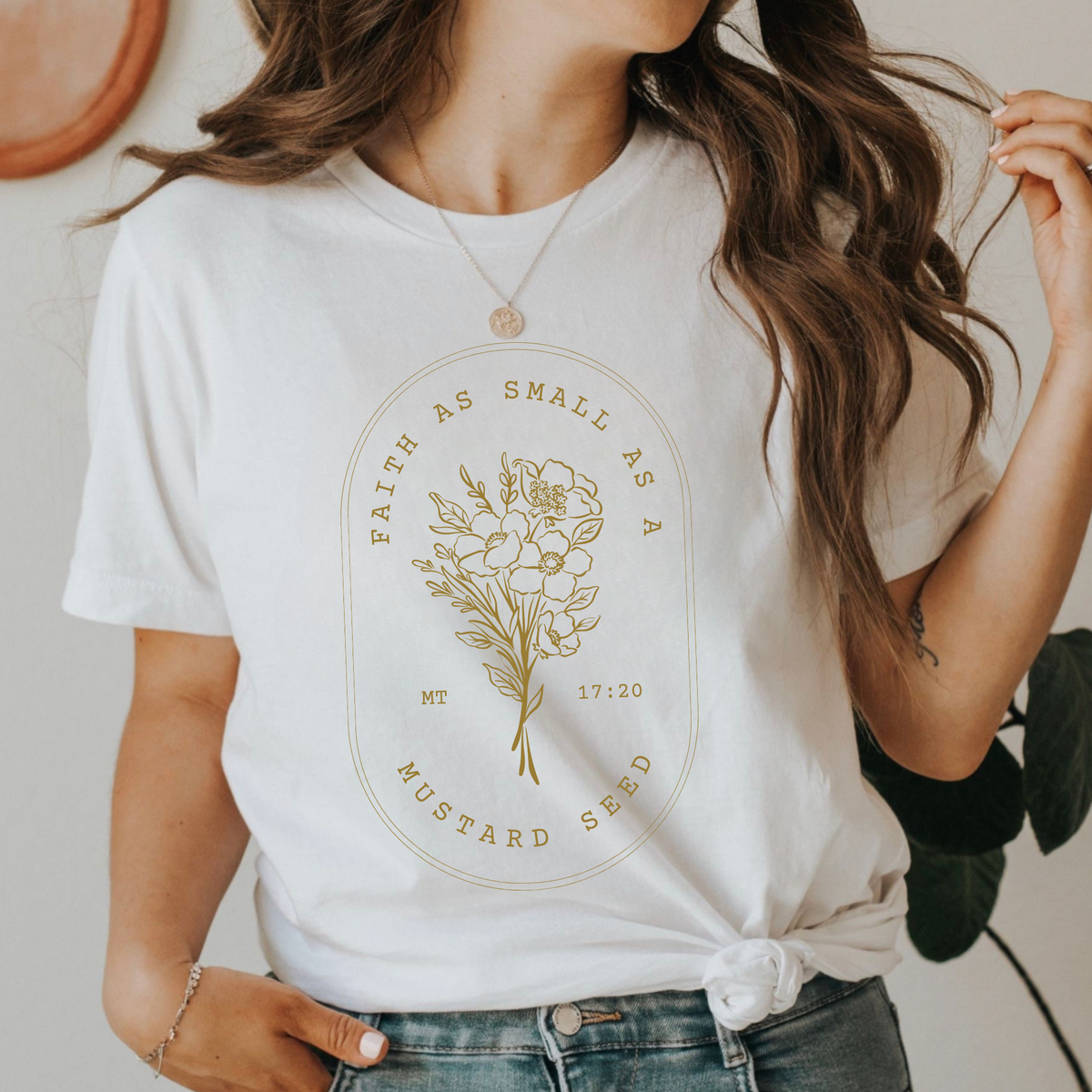 Mustard Seed Faith Women's Christian Graphic T-Shirt