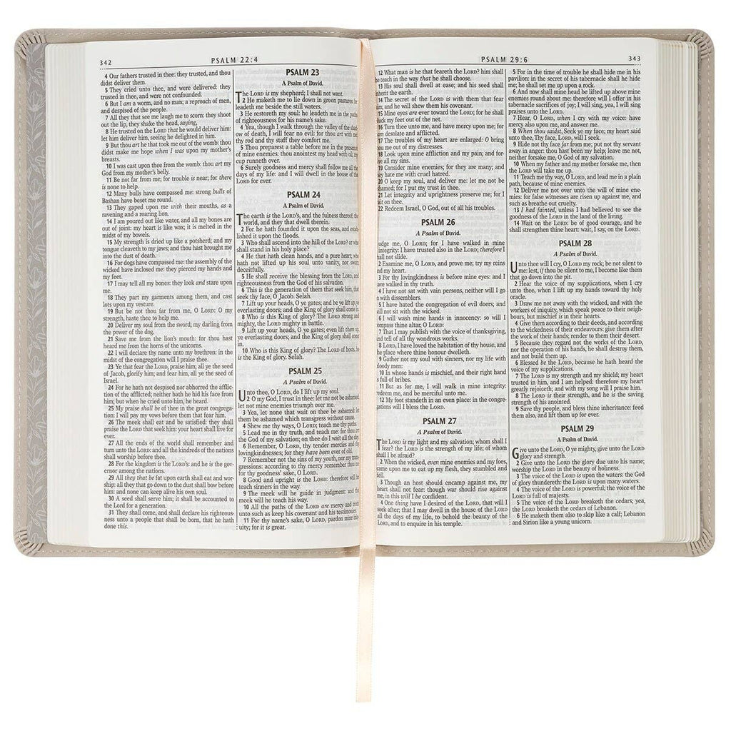 KJV Bible Gift Edition Faux Leather Taupe