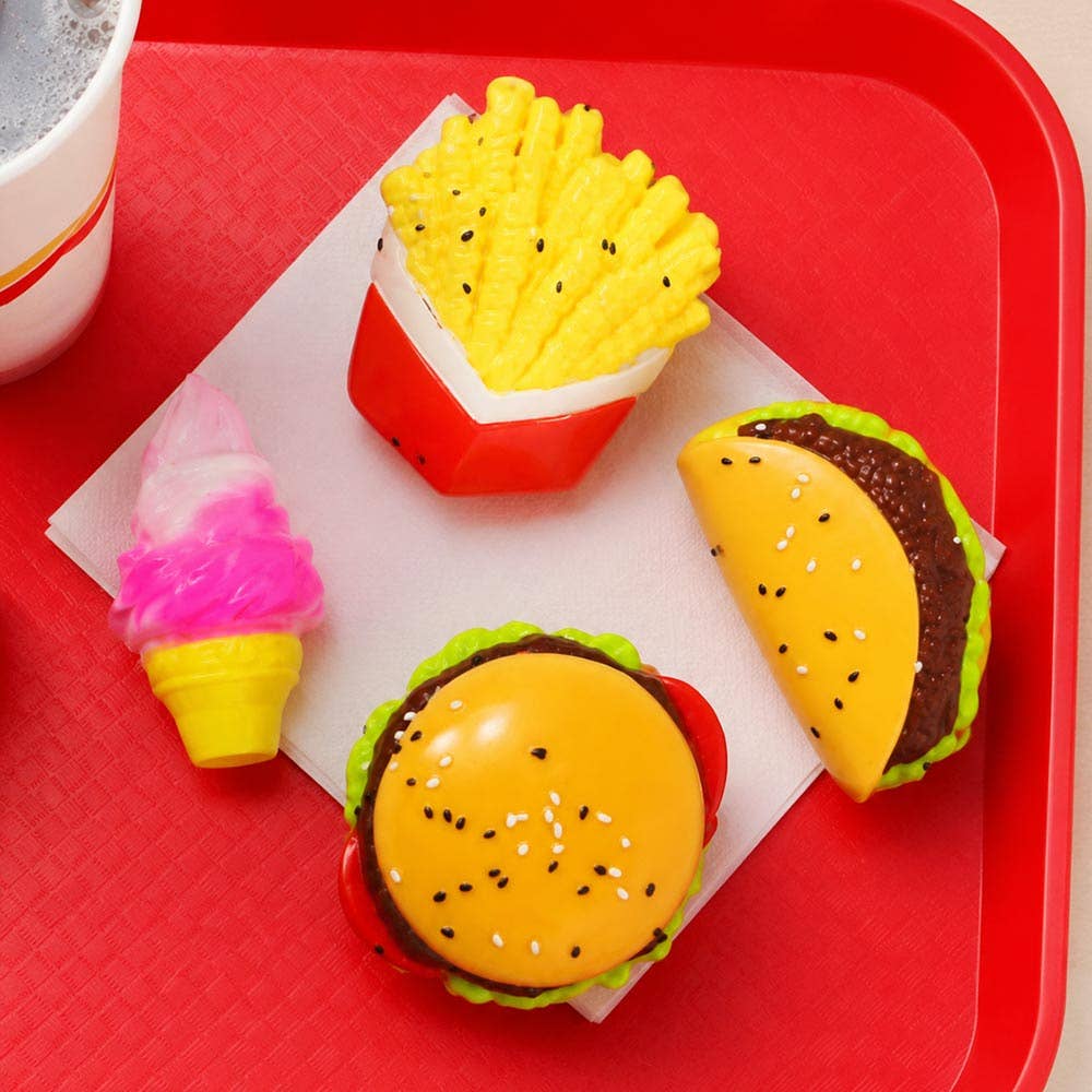 18PCS - Assorted Fast Food Squeeze Squishy Stress Relief Toy