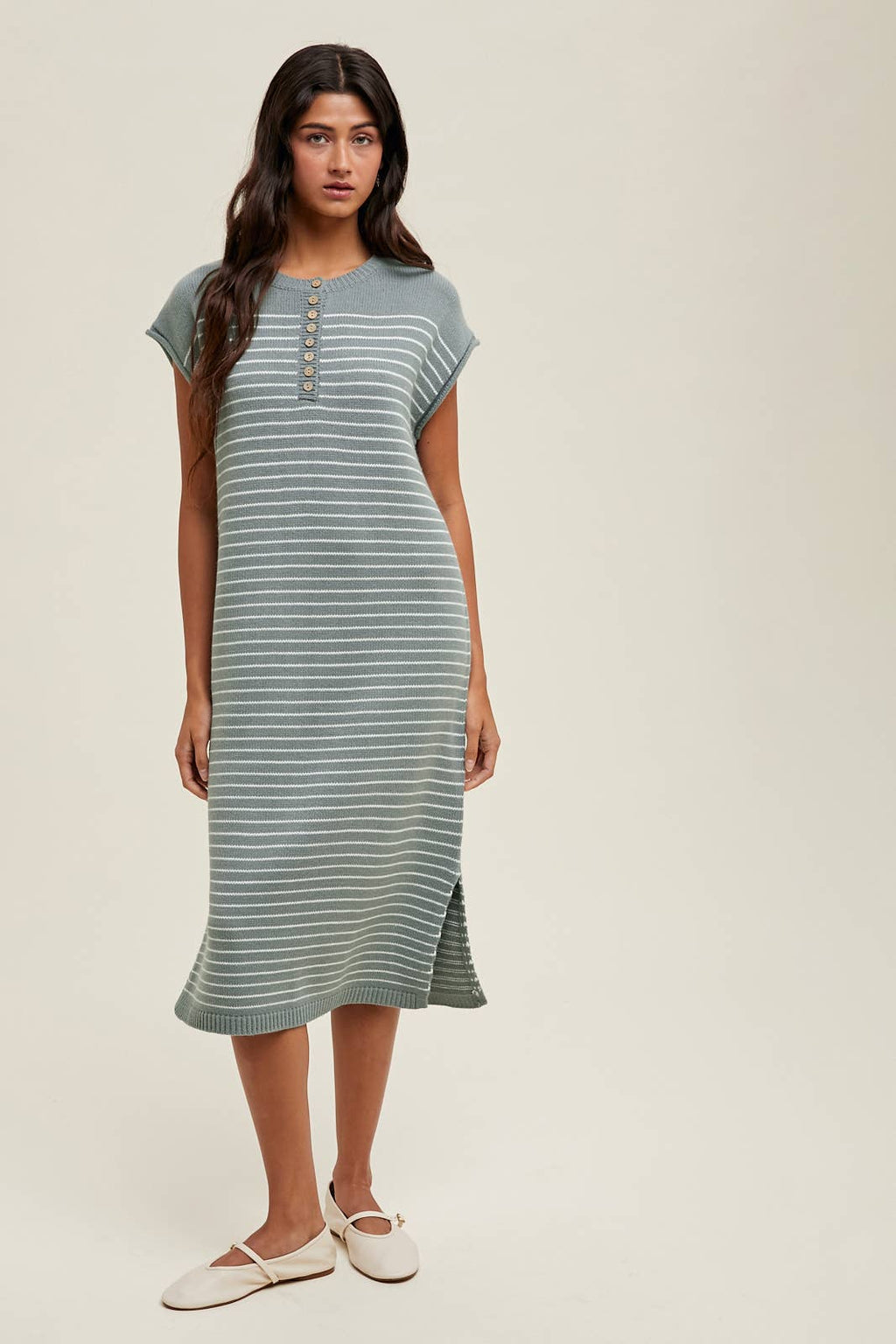 Striped Sweater Knit Dress