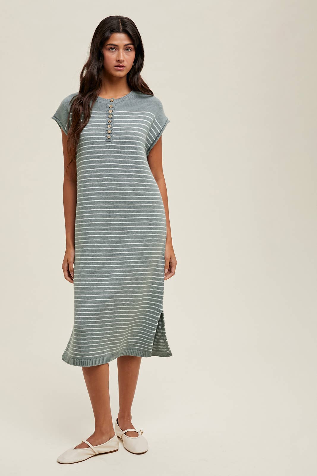 Striped Sweater Knit Dress