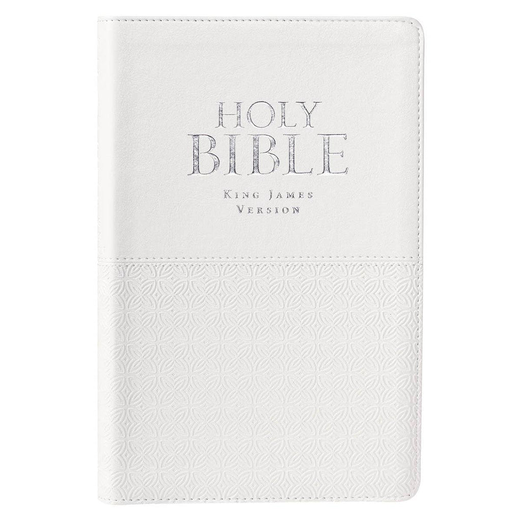 KJV Bible Deluxe Gift Faux Leather, White