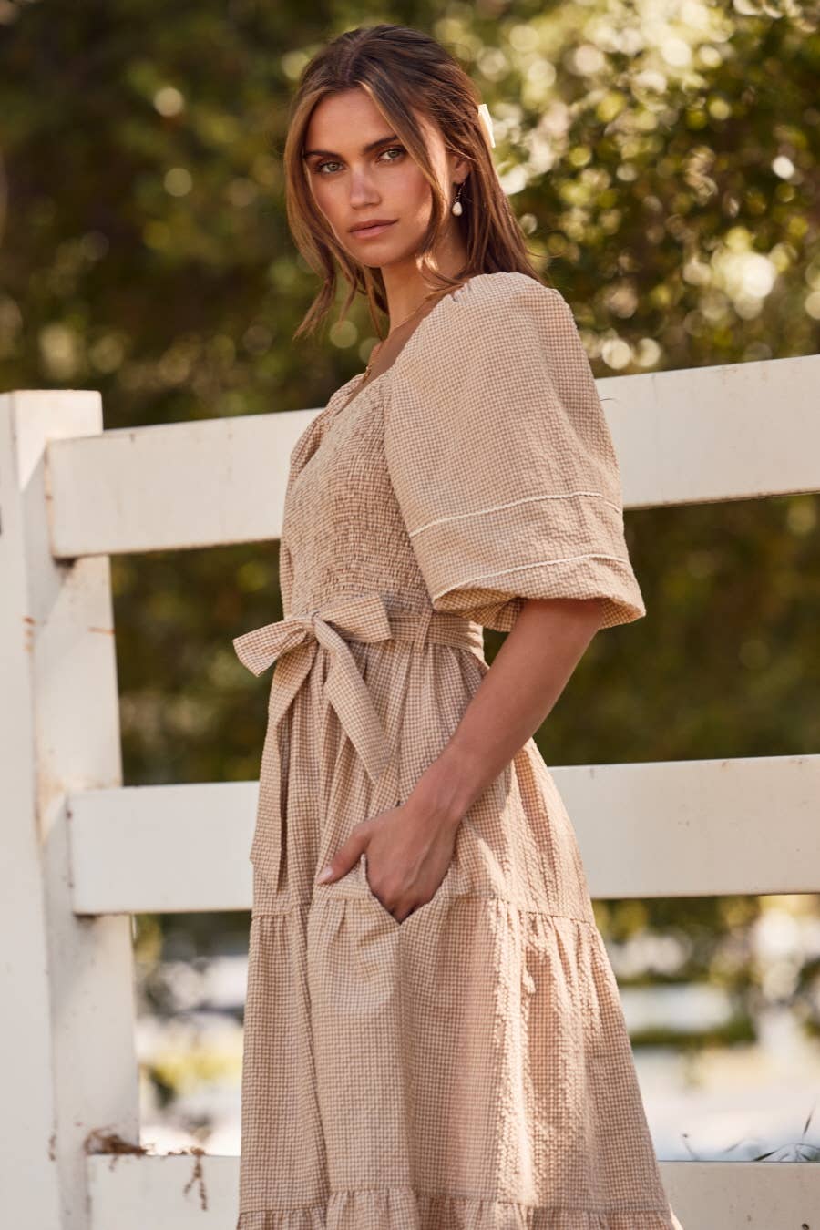 Plus Textured Midi Dress