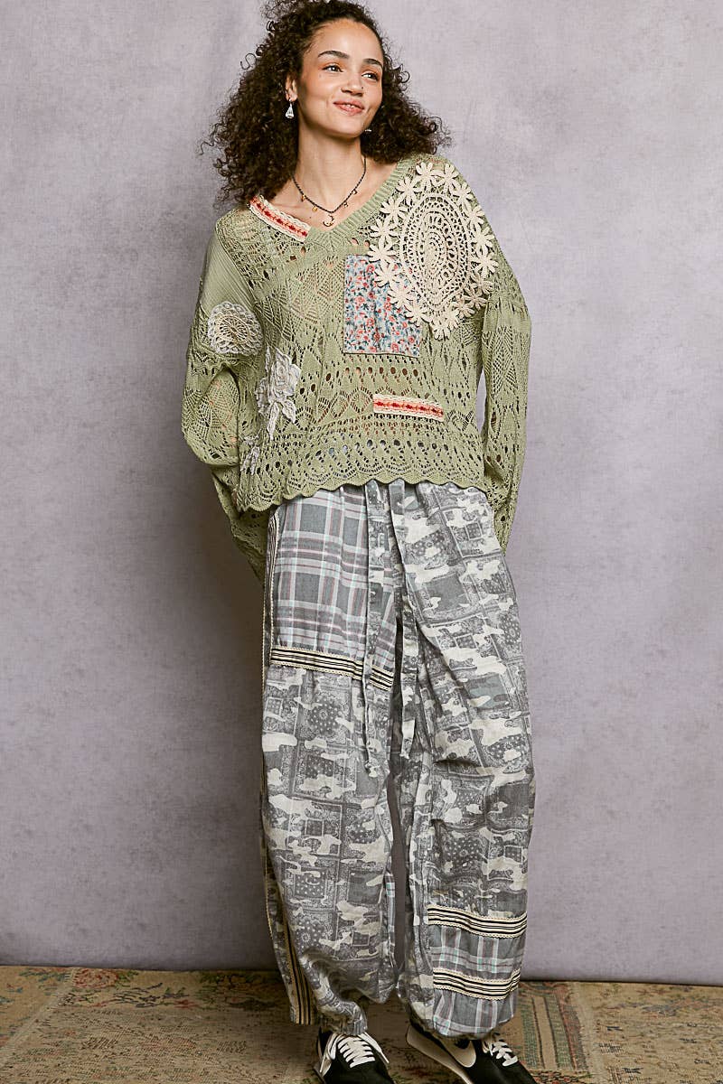 Chartreuse Green Oversized Sweater Top
