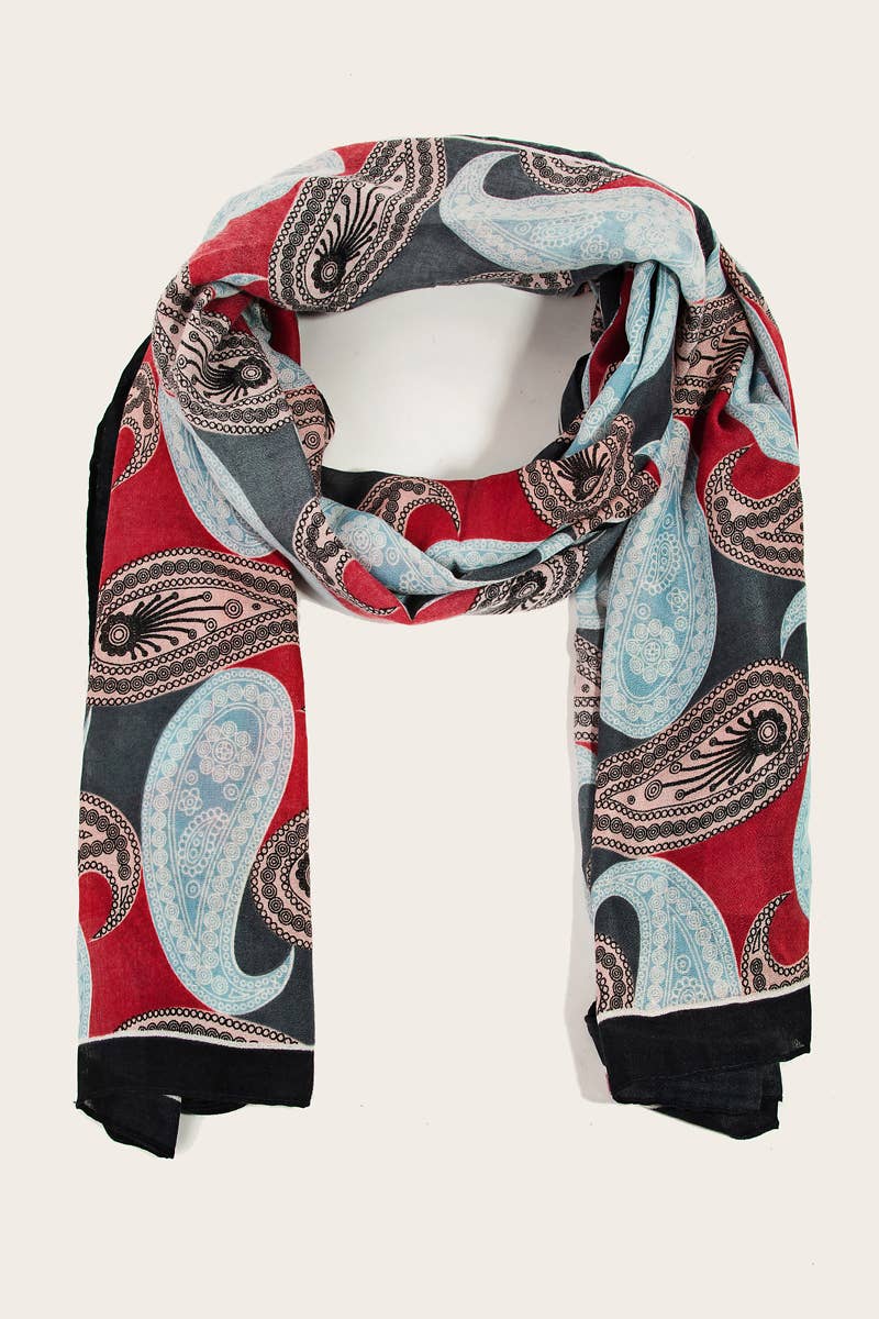 Paisley Print Oblong Scarf