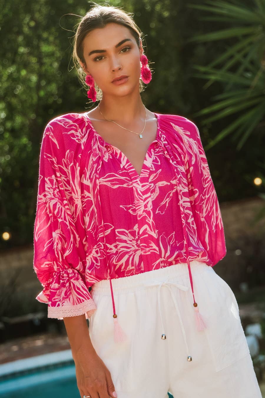Plus Floral Printed Blouse