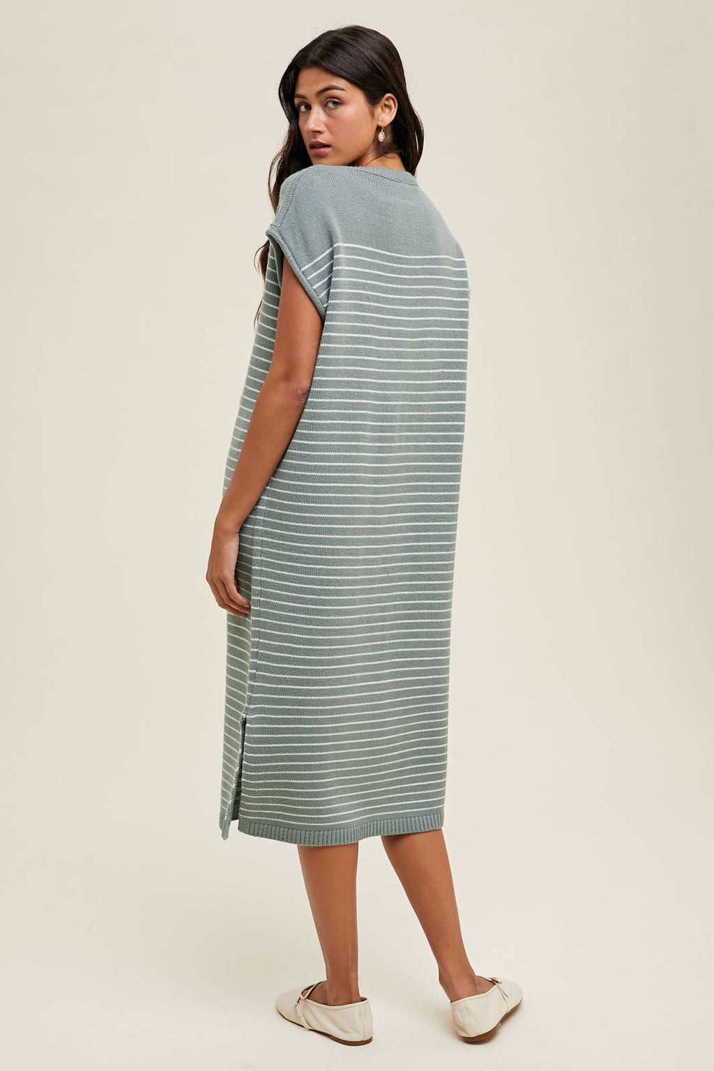 Striped Sweater Knit Dress