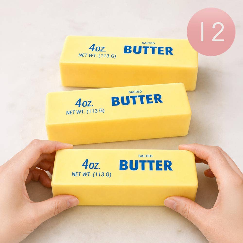 12PCS - Butter Stick Shape Squeeze Squishy Stress Relief Toy
