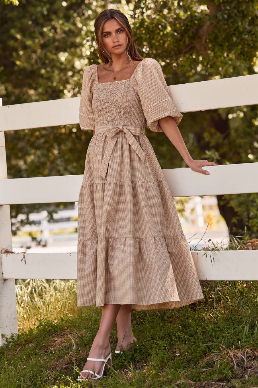 Plus Textured Midi Dress