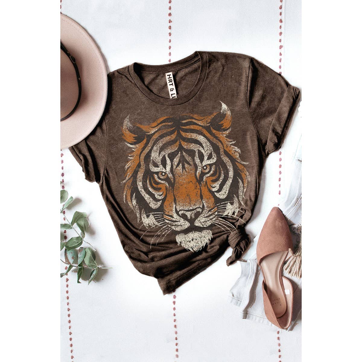 TIGER BIG FACE MINERAL GRAPHIC TEE