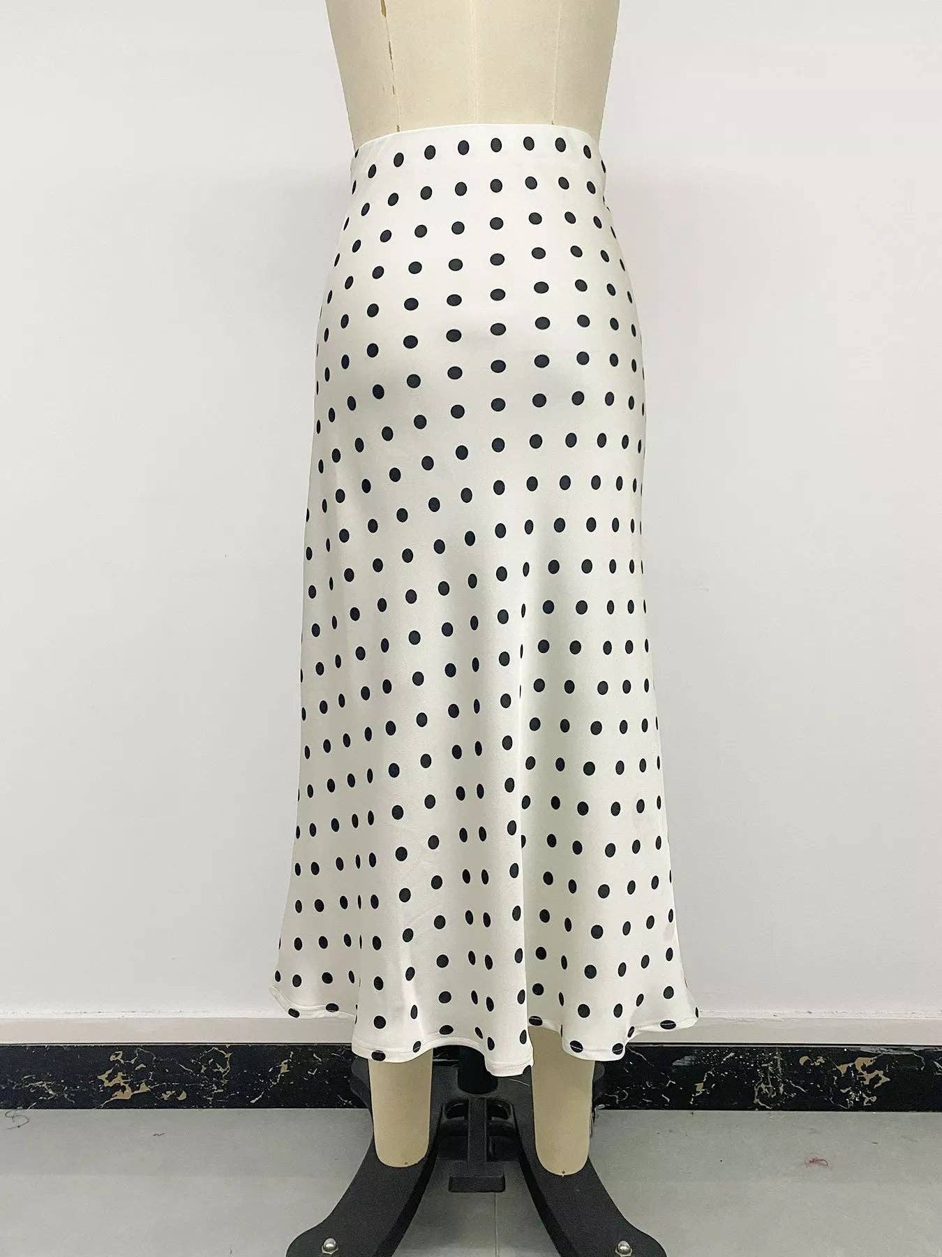 Polka Dot Midi Skirt