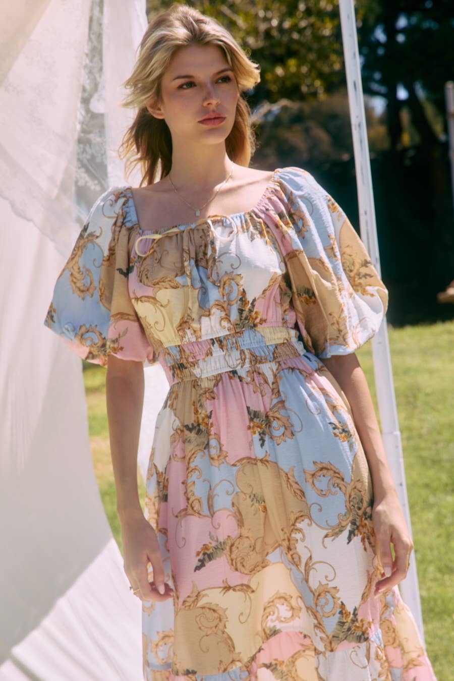 Plus Printed Maxi Dress