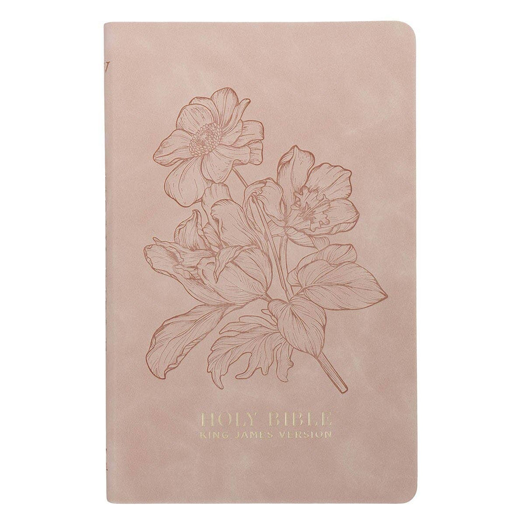KJV Bible Gift Edition Faux Leather Blush Pink