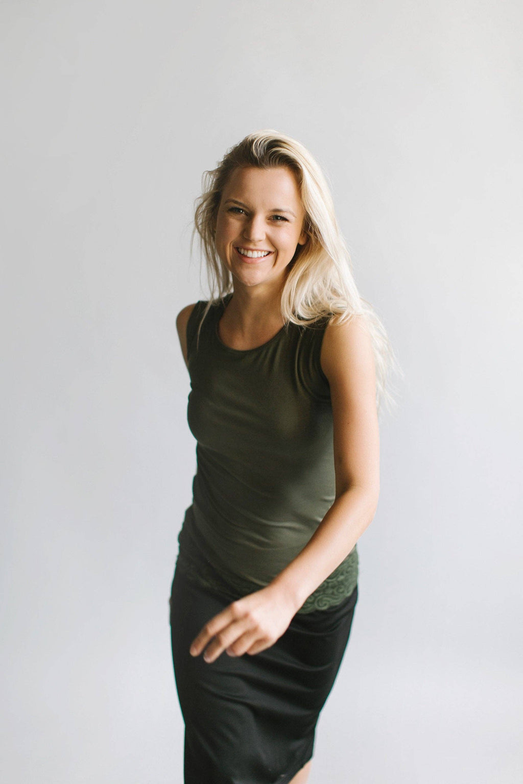 Modest Lace Trimmed Layering Tank Top FINAL SALE